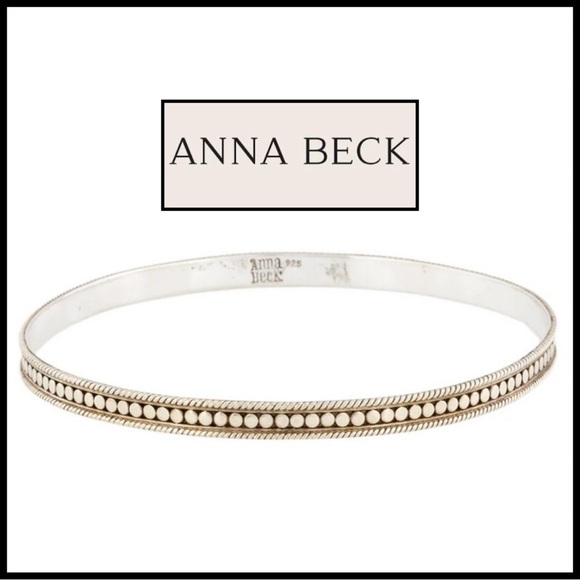 Anna Beck Classic Dots Bangle in 18K & Sterling Silver.